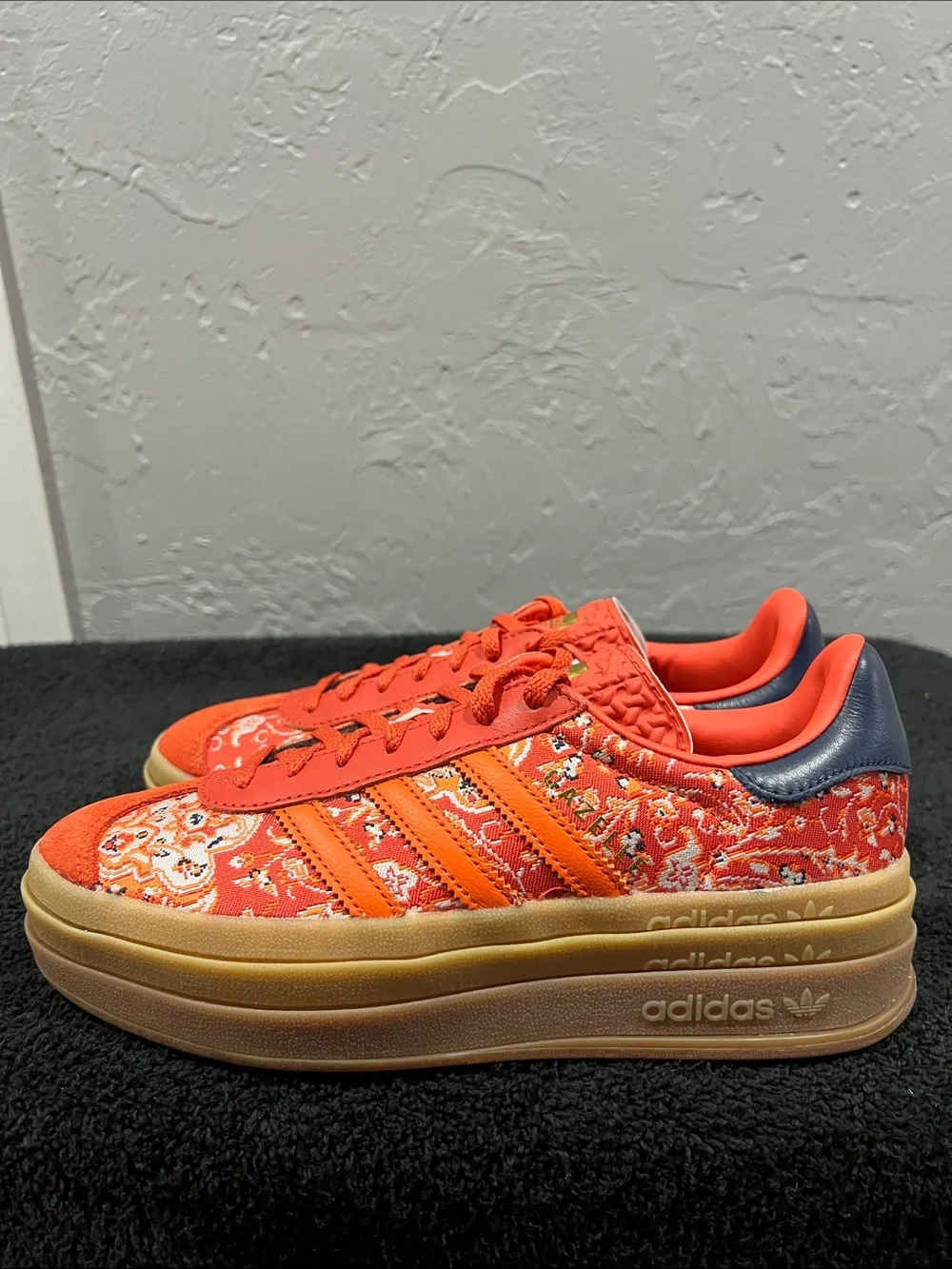 🔥 ADIDAS Gazelle Bold Ornate Preloved Red Paisley Sneakers Women’s  Sz 7 - RARE